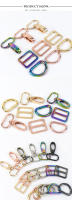 Meetee-Hebilla de Metal para Collar de perro, Gancho, Anillo En D, Bolsa Con Ajuste deslizante, Accesorios para Bolsa DIY, 5Grupos, 16-38MM - details 5