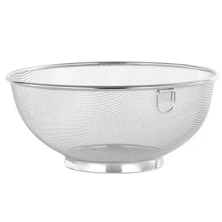 Colador de malla de acero inoxidable para freír, cesta de drenaje de alimentos, colador de malla fina, filtro de lavado de arroz, colador de fregadero de frutas - 1