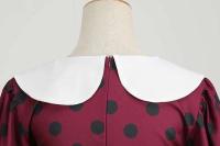 Elegante Vestido de Verano Manga Corta con Volantes Cuello Peter Pan Vintage A-e Midi Largo - details 39