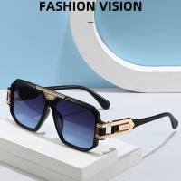 Gafas de sol cuadradas de moda con montura completa, gafas de sol Retro HD de gran tamaño con montura grande, estilo callejero, PC, gafas de sol Unisex para conducir - details 12