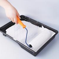 Rodillo de pintura de alta resistencia de 22,86 cm con siesta de microfibra suave - Mango y marco de goma resistentes sin rayas - Ideal para renovación del hogar, pintura de paredes interiores y exteriores - Funciona con bandejas de 22,86 cm, rodillos de - details 4