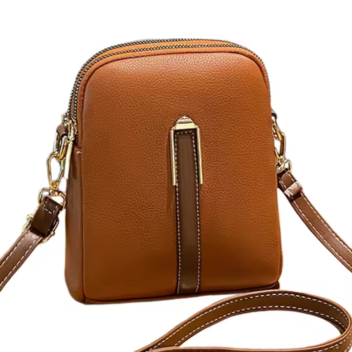 Mini Bolso Cruzo de Cuero con 2 Compartimentos Regalo Ideal para Mujeres - 1