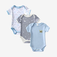 -Mono de manga corta de algodón para bebé, ropa bonita para recién nacido, 3 piezas, Verano - details 0