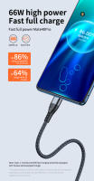 Cable de carga súper rápida 3 en 1, 6A, 66W, 1,2 M, 2M, cargador Micro USB tipo C, nailon trenzado para iPhone, Xiaomi, Samsung - details 2
