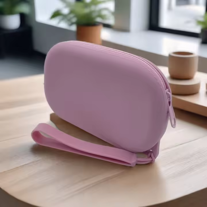 Morandi Color bolsa de cosméticos de silicona rectangular de gran capacidad bolsa de almacenamiento multifunción monedero soporte para brochas de maquillaje - 1