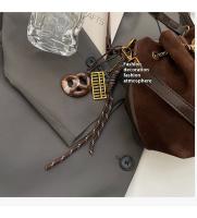 Bolso bandolera vintage para mujer - Bolso tipo cubo con correa ajustable, cierre con cordón, marrón café/negro - Bolso de mano para el día a día, formal, eventos especiales - Bolso duradero para mujer, bolso cruzado, accesorio para eventos nocturnos - details 2