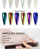 NAILCO-pluma de polvo de espejo para uñas, brillo metálico, decoraciones de Color, arte de uñas, efecto camaleón, pigmento de cromo láser - details 2