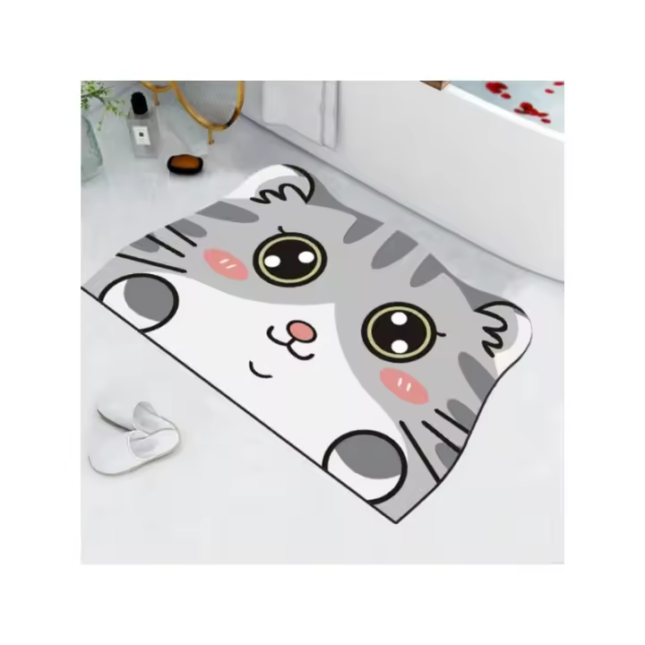 Alfombra de barro de diatomeas de modelado de dibujos animados, alfombra antideslizante para baño, alfombra absorbente para baño, alfombra de barro de diatomeas suave - 1