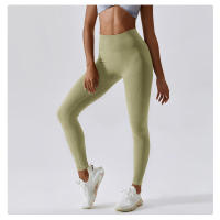 FREES COPES Pantalones deportivos de cintura alta sin costuras para correr y hacer ejercicio, leggings de yoga sin costuras - details 7