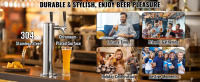 Kit de torre Kegerator de grifos dobles SucceBuy: mejore su bar en casa. Este kit SucceBuy es el sueño de un amante de la cerveza. La torre de cerveza de doble grifo de acero inoxidable 304 ofrece durabilidad y estilo. - details 4