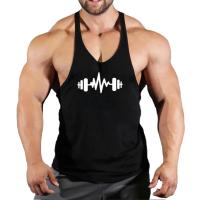 Camiseta sin mangas de marca para gimnasio, ropa de culturismo para hombre, camisa sin mangas de algodón, chaleco deportivo para hombre, camiseta sin mangas para entrenamiento - details 0