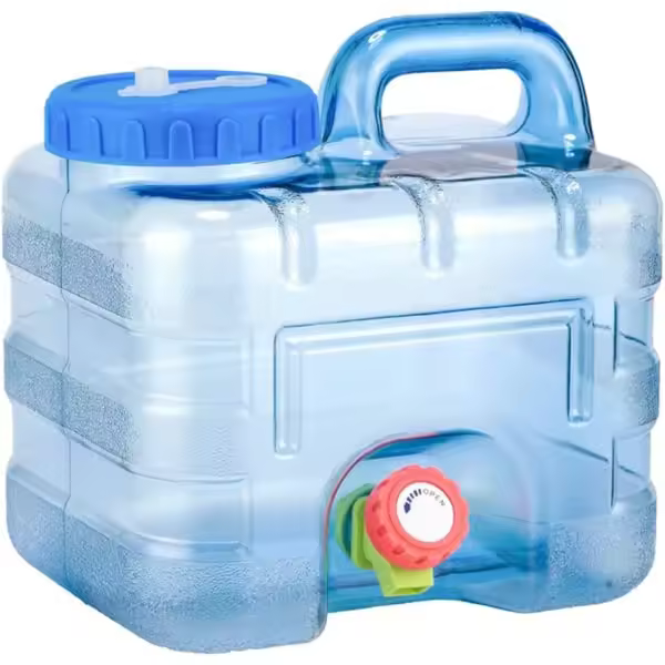 Cubo de Agua Portátil de Plástico para Acampar Fácil de Limpiar, Libre de BPA, Ideal para Uso al Aire Libre - 1