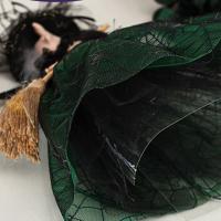 Linda muñeca de bruja de Halloween de alta calidad, casa embrujada de bruja de seda, Festival de fantasma negro aterrador - details 2