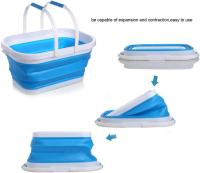 Cubo plegable de silicona Cubo plegable portátil multifuncional Contenedores de almacenamiento plegables Cubo plegable - details 3