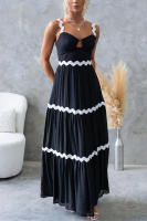 Top corsé con tirantes Ence para mujer 2025, falda voluminosa |   Vestido corto elegante para fiestas, bodas o eventos |   Europeo y - details 8