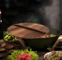 Tapa De Wok De Madera 32CM Redonda Natural Cubierta De Olla Para Cocina Accesorios De Cocina Ecológicos Y Duraderos - details 4