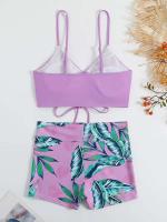 Bikinis con cordón frontal, cintura alta para mujer, bañadores de mujer, bañador para nadar, ropa de playa 2025 - details 75