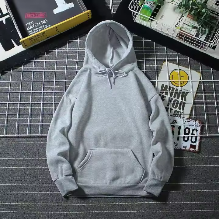 2023 Primavera Otoño Hombres y Mujeres Casual Sudadera con Capucha Color Puro Deportes Sudadera con Capucha Sudadera Top - 1