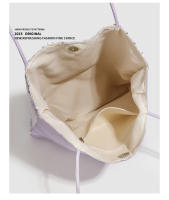 Bolso de lentejuelas de terciopelo morado, bolso de lona con encaje, nuevo bolso de mano de alta gama para viajeros, bolso de hombro de gran capacidad. - details 8
