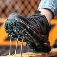 Zapatos de protección para hombre y mujer, zapatillas de trabajo, zapatos de seguridad a la moda, antigolpes, antipinchazos, indestructibles, botas de trabajo, 2025 - details 5