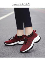 Zapatos para caminar de marca para mujer, zapatillas de deporte con calcetines de punto transpirables, zapatos cómodos para lactancia, zapatos deportivos con plataforma informales - details 24