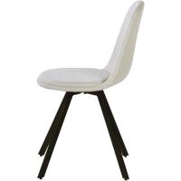 Juego de 4 sillas de comedor con asiento y respaldo suaves, con patas de metal macizo, para salón, dormitorio, cocina o comedor, ante marrón - details 75