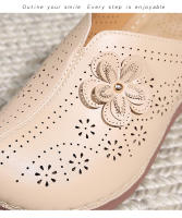 2025 Zapatos de mujer de suela blanda hueca europeos y americanos para pies gordos y anchos, nuevos zapatos de playa Baotou de alta gama de verano para mujer con suelas gruesas y medias pantuflas - details 33