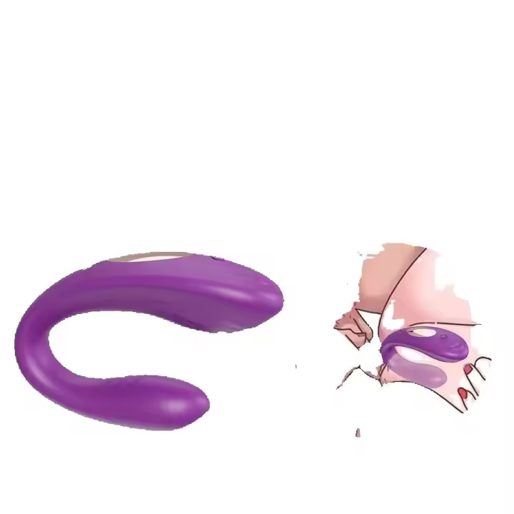 Vibradores de doble penetración consolador portátil estimulador de clítoris punto G femenino juguete sexual con Control remoto para mujeres parejas adultos 18 - 1