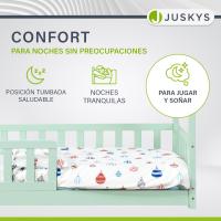 Cama Infantil 80 x 160 cm con protección anticaída, Cama casa de Madera Maciza para niños - Cama en Color Rosado - details 30
