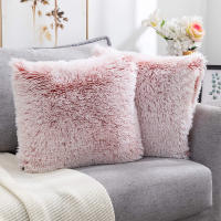 Funda de Cojín de Piel Suave 43x43cm Decorativa y Caliente para Sofá de Sala Decoración Moderna Resistente al Desvanecimiento con Cierre de Cremallera Gris Blanco - details 14