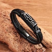 Brazalete Vintage Étnico para Hombre con Cuentas Dzi y Cuero Azul Marino, Pulsera Tejida a Mano con Simbolismo Tibetano, Joyería Masculina de Lujo, Regalos para Hombre, - details 3