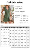 Conjunto de chaleco con botones estilo vacaciones de color sólido casual de primavera verano ropa de mujer. - details 0