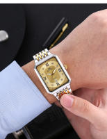 Reloj cuadrado minimalista reloj hombre calendario reloj de cuarzo - details 7