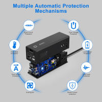 Inversor de corriente de 200W Sinewave 12V/24V DC a 220V AC adaptador inversor con 4 puertos USB PD 36W carga rápida pantalla LCD transformador de potencia - details 4