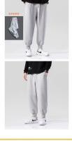 Pantalones casuales de color sólido de gran tamaño deportivos de terciopelo cálido suelto para hombres - details 3