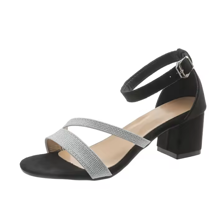 Sandalias de Mujer de Lujo con Tacón Alto Moda 2025 con Estilo Mezclado - 1