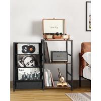 Vinilo Stand,Mesa Auxiliar Soporte Vinilos con Almacenamiento de Vinilos de 3 niveles Soporte Tocadiscos de Vinilo Hasta 200 álbumes, Soporte de Récord de Vinilo para Sala de Estar - details 14