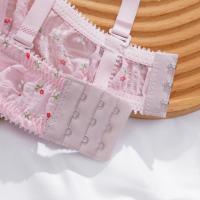 Cómodo sujetador en V profundo inalámbrico con flores dulces, ropa interior a prueba de golpes para mujer, lencería antiflacidez, sujetador de realce, regalos - details 8