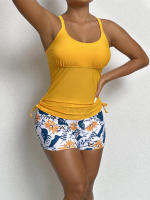 Bikini de dos piezas para mujer, traje de baño Sexy, Bóxer, conjunto de Tankini, ropa de playa - details 1