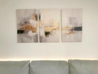 Decoración de Pared Abstracta Grande 120cm Marco de Lienzos Decorativos para Salón, Dormitorios, Comedor, Oficina 3 Piezas - details 5