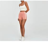 Pantalones cortos de Yoga para mujer, Shorts deportivos elásticos de cintura alta, transpirables, de secado rápido, para correr y Fitness - details 5