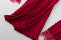 Conjunto de 2 piezas para mujer, camisón con cuello en V, ropa de dormir de seda, ropa, ropa de dormir para el hogar - details 6