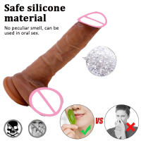 Consolador realista de silicona para mujer, pene grande con ventosa suave, Juguetes sexuales para adultos, masturbador femenino, Vaginal y Anal, 18 - details 3