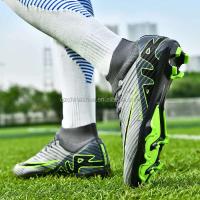 Venta al por mayor de zapatos de fútbol para hombre de diseño de marca, botas de fútbol transpirables, botas de goma para niños para primavera y otoño, deportes al aire libre disponibles en EE. UU. - details 4