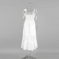 Vestido de Primavera Verde Moda para Mujeres en Algodón y Lino - details 12
