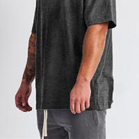 Camiseta Casual de Verano para Hombres Cinta Alta, Manga Corta, Algodón, Absorbente de Humedad, Estilo Hip-hop - details 5