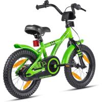 Bicicleta niño 4 años Bicicleta niña 4-6 años 14 Pulgadas Bici niños - Infantil con Pedales ruedines y Freno contrapedal Verde - details 1