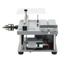 Mini sierra de mesa eléctrica para bricolaje, sierra de banco para carpintería, herramienta de corte DIY, Plata para decoración, fabricación de manualidades, 10000rpm - details 2