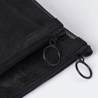 Neceser de viaje para mujer, bolsa de aseo de malla negra transparente, organizador de maquillaje, bolsa de lavado, pequeña y grande - details 39
