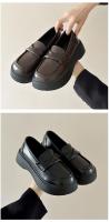Nuevos zapatos individuales de un pedal, mocasines con suela de muffin, cabeza redonda - details 13